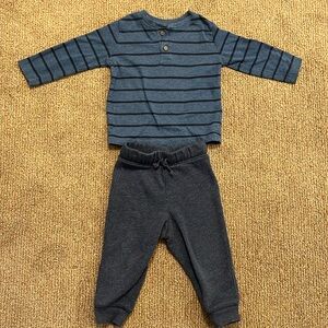 18 months boys long sleeves striped shirt and pants